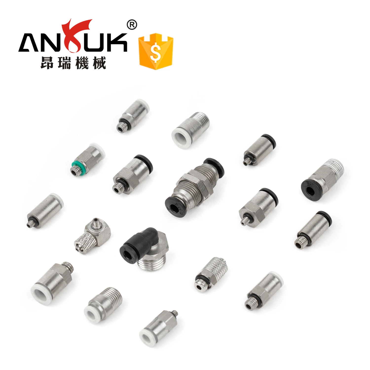 Fast One -Touch Hose Fittings Iron Quick Pneumatic Disconnect Coupling for 4mm-35mm