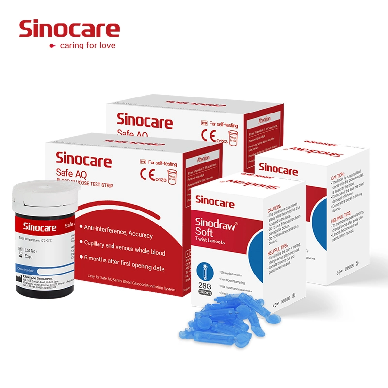 Sinocare Hersteller Easy Digital elektronisches Blutzuckermessgerät mit CE-Zulassung Blutglukosemeter