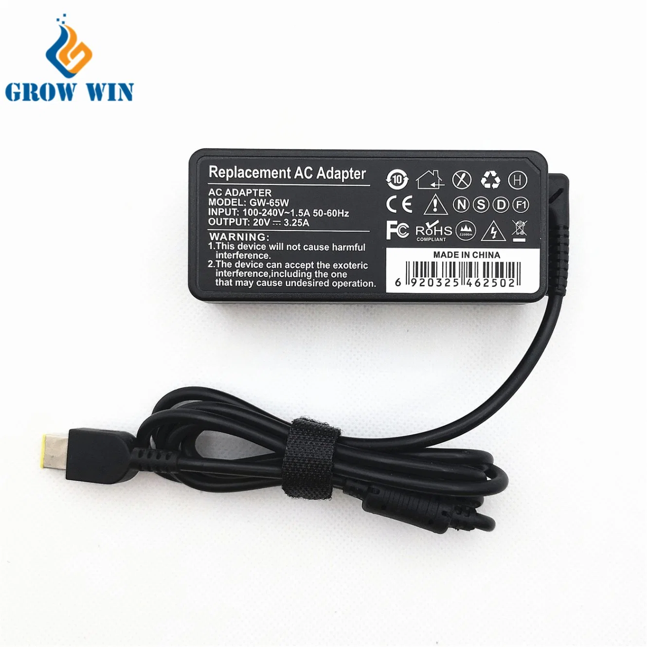 Hot Sale Computer Accessories 65W 20V 3.25A USB Tip for Laptop Lenovo