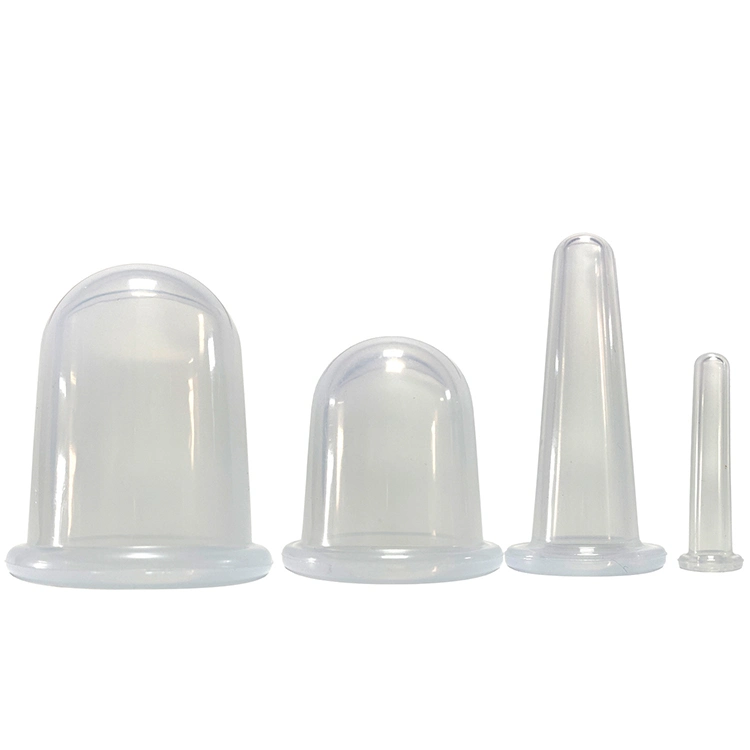 High Quantity Silicone Vacuum Cupping Jar 4 Cups Silicone Massage Cupping