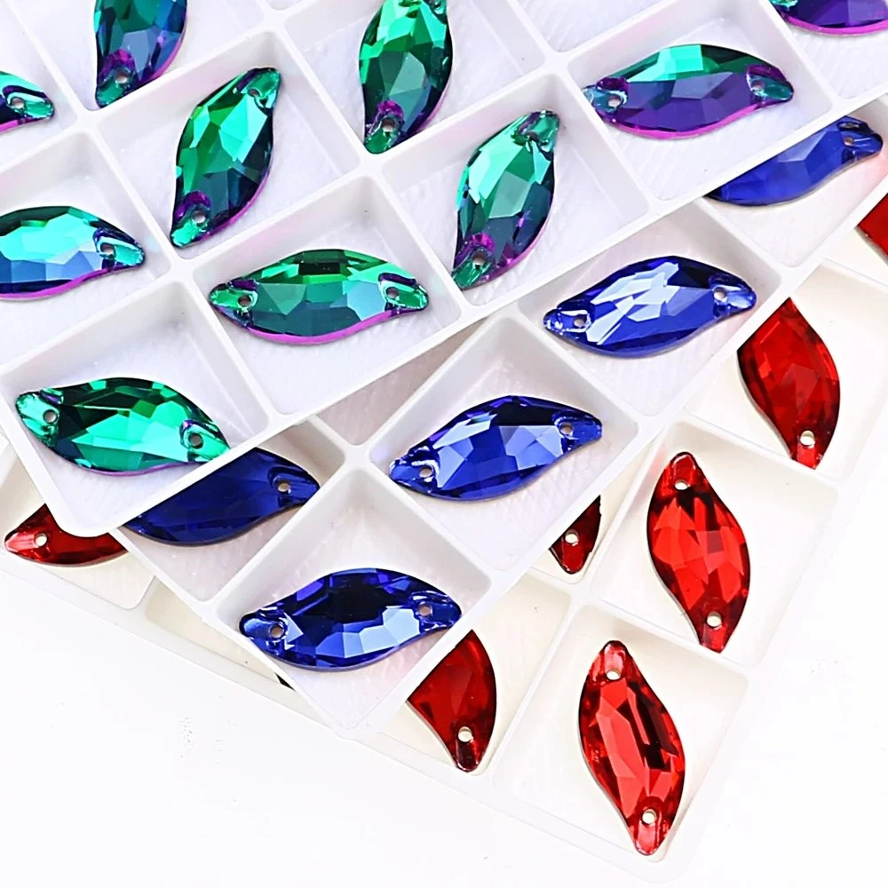 Leaf S Diamond Stones and Crystal Sew on Crystal Stones Glass Sewing Crystal Jewelry DIY Craft Dance Dress