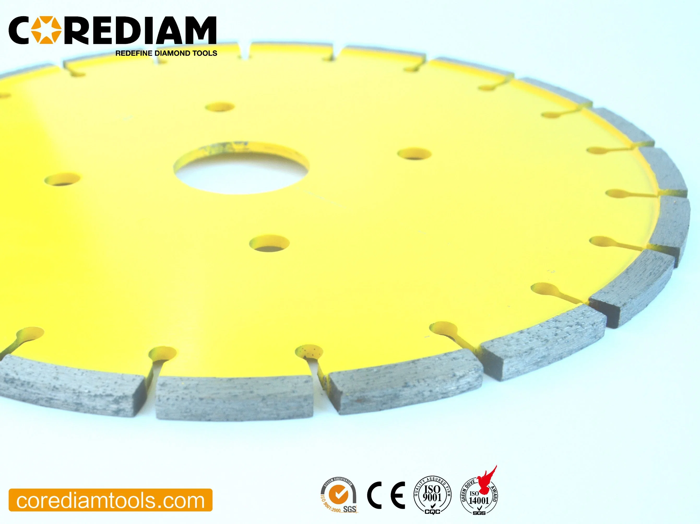 Super Quality 350 mm/16 Inch Laser Welded Diamond Tuck Point Saw Blade in 6.4mm Segment Thickness/Diamond Tool