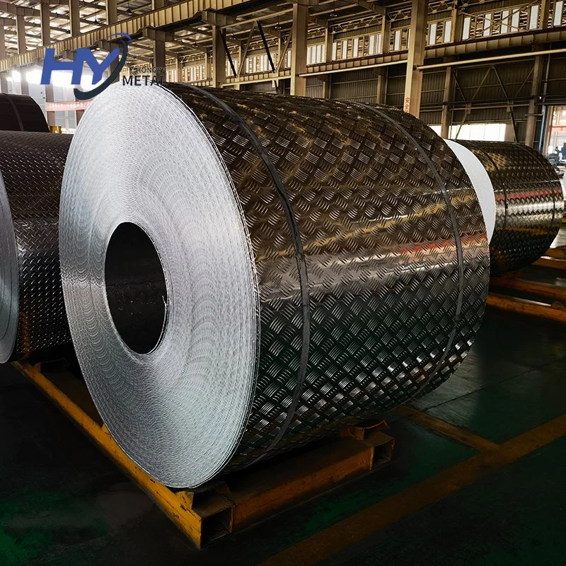 China Fabricación de diamantes en relieve 5083 Hoja 1100 H18 completa dura Aluminio 3003 H24 aluminio Embossed Plate bobina