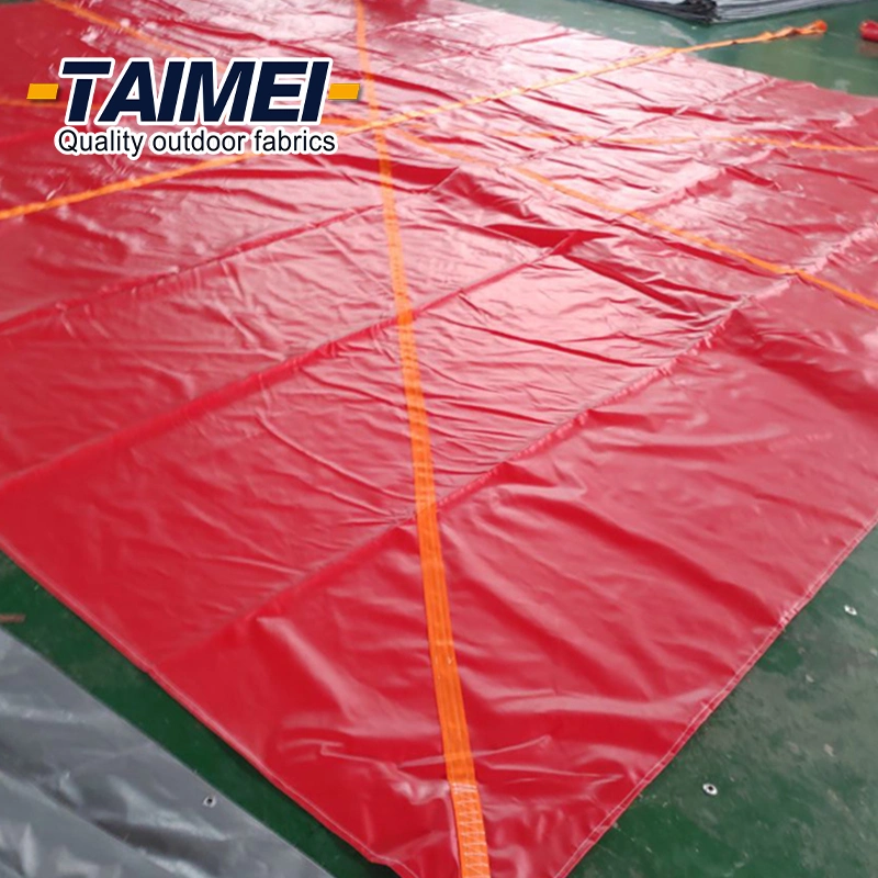 Strong Polyester Fabric PVC Snow Lifting Tarps Construction Snow Removal Tarp