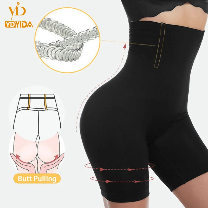 Venda caliente de pantalones cortos de faja de cintura alta para adelgazar el abdomen, moldear el cuerpo y reducir la cintura.