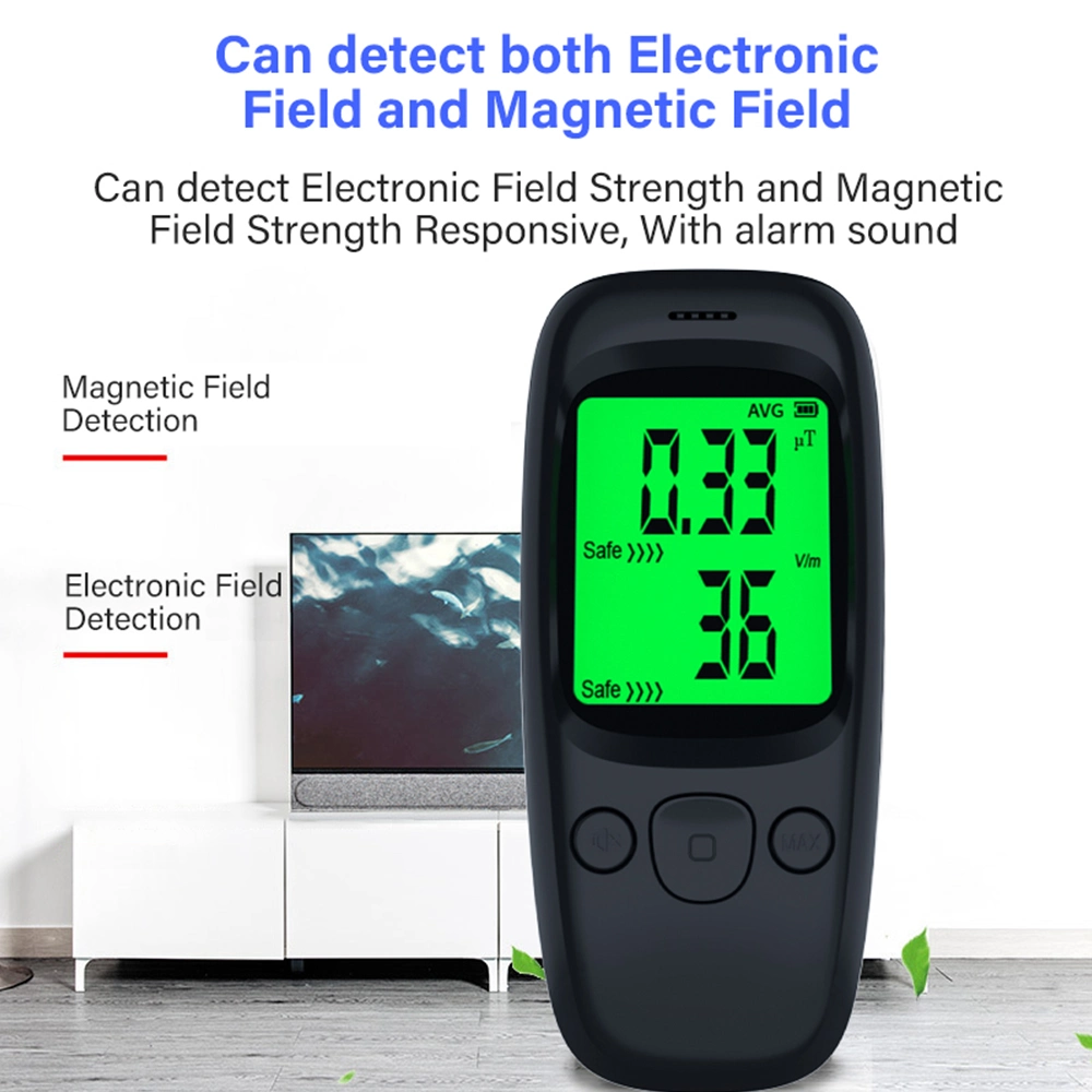 Detector electromagnético LCD de alarma de radiación instrumento de medición de intensidad de campo eléctrico Dosímetro EMF