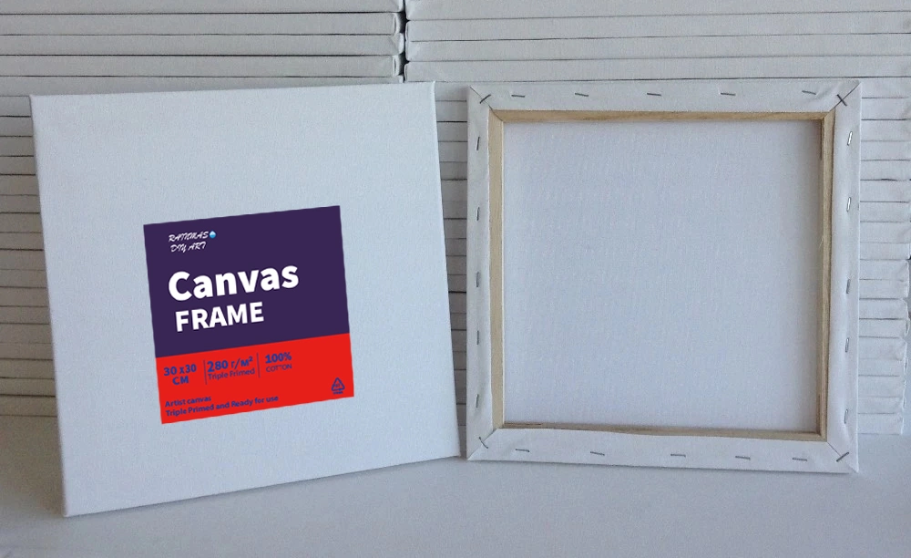 12X12&prime; &prime; Cheap Blank Stretched Canvas for Artist Use