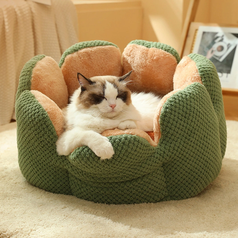 Cama de perro al por mayor Nido de mascota de Cactus para suave cómodo Sofá cama de perro gato
