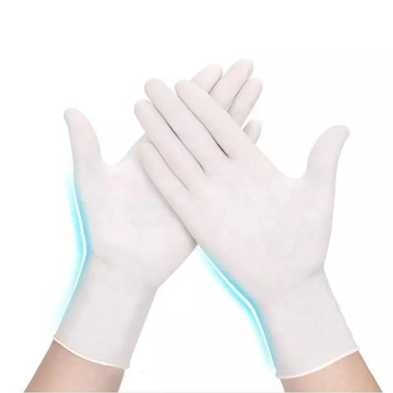 9" White Disposable Examination Tattoo Powder Free Working Household Rubber Latex Gloves