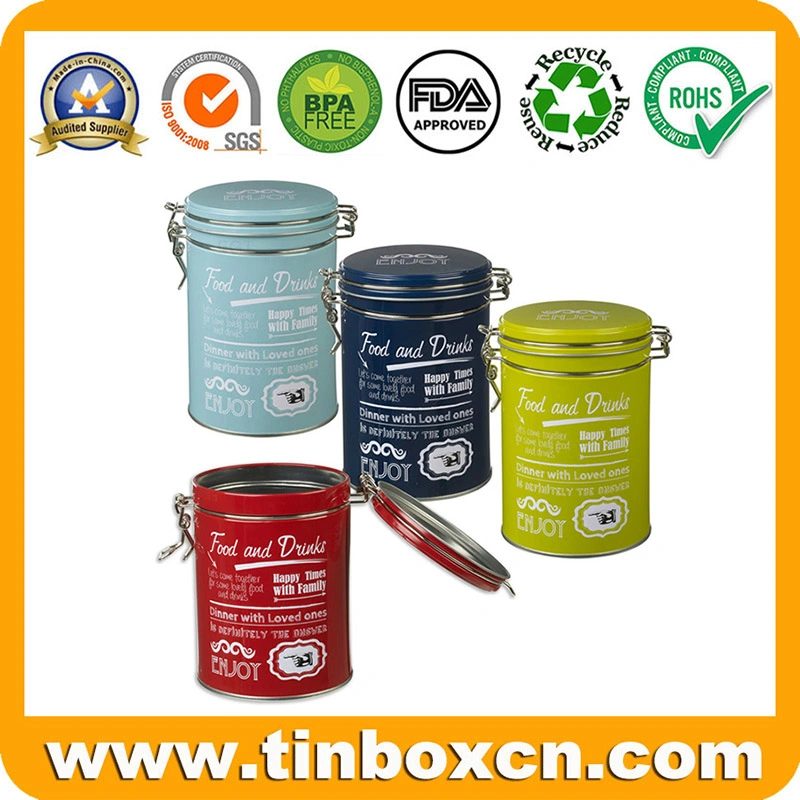 Food Packaging Box Round Tin Can for Tea Coffee Chocolate Biscuit Snack