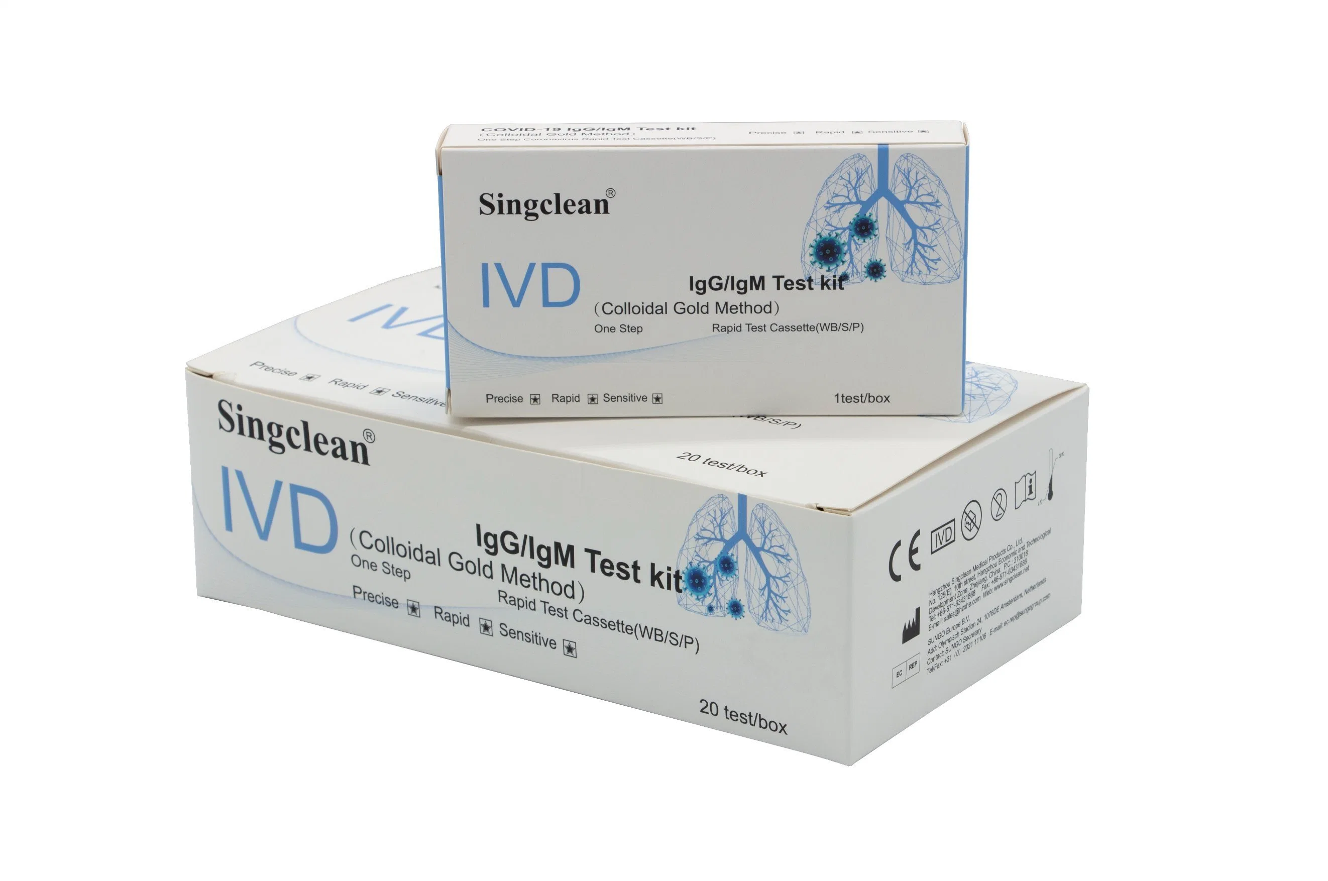 Singclean Igg et Igm Kit de test de diagnostic rapide de l'anticorps avec ce test