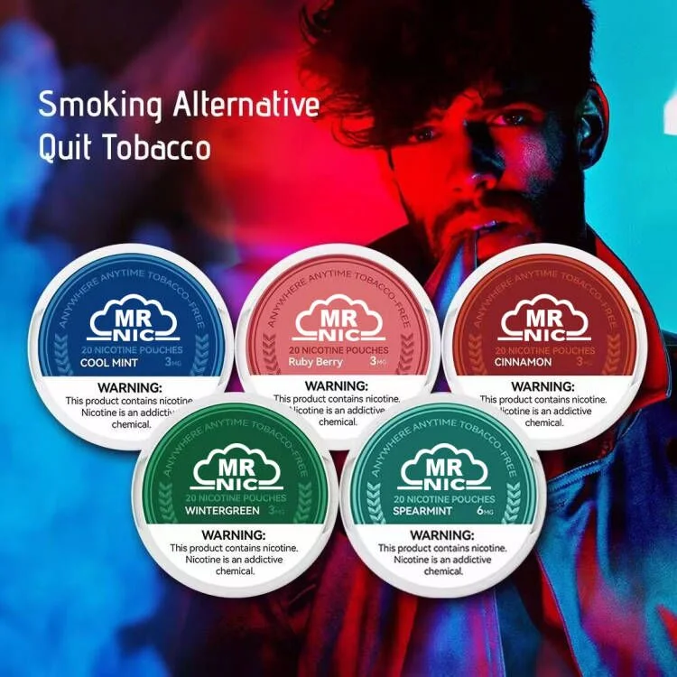 Wholesale/Suppliers OEM/ODM Zero Tobacco Snus Strawberry Banana Flavor Synthetic Nicotine Snus White Pouch