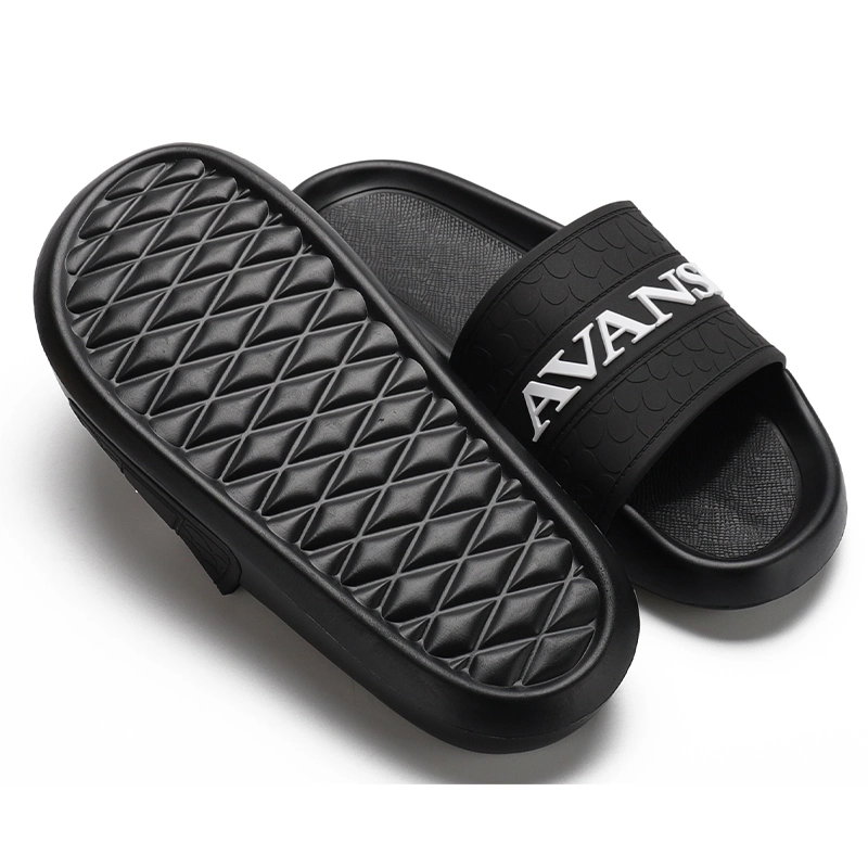 Henghao Soft Custom Slides Footwear Indoor Outdoor Slide Flip Flops Man Custom Logo Custom Slides with Logo and Box