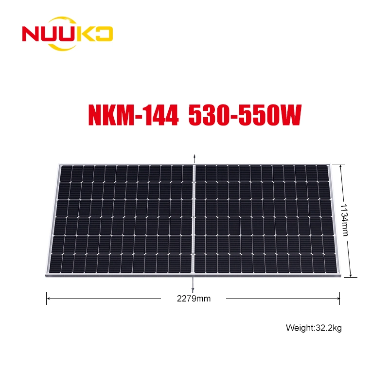 Nuuko High Efficiency 530W 535W 540W 545W 550W for Home Electricity with Solar Battery TUV/CE CB Retie Iecee ISO CQC IEC Inmetro