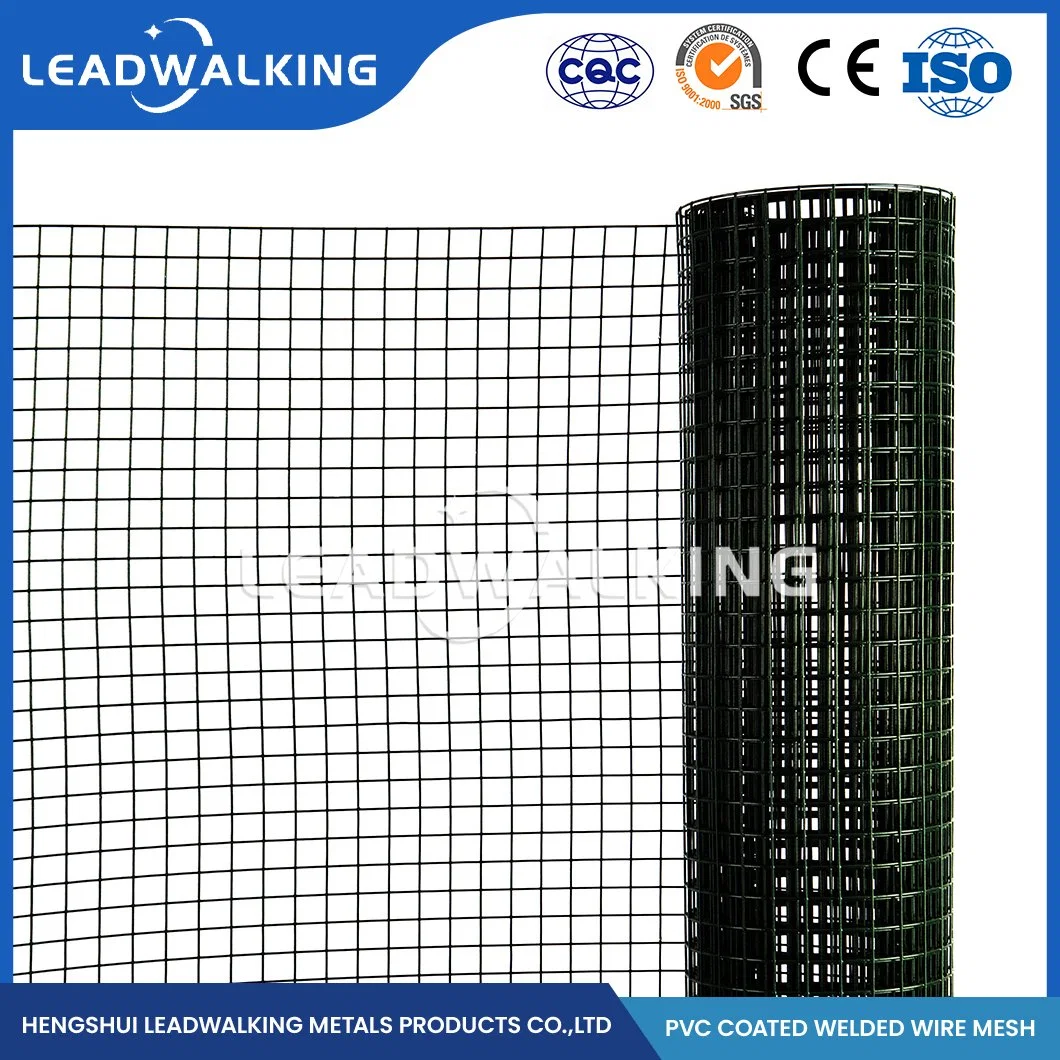 Leadwalking Welded Fence Panels Factory OEM Customized Protection Barrier Galvanized Welded Wire Mesh China 1"X1" Inch 1/2" PVC Coated Welded Wire Mesh