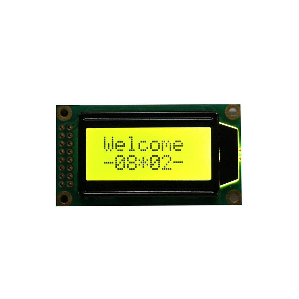 5V carácter de produto padrão monocromático de 3,3V 8X2 Visor LCD de Espigas