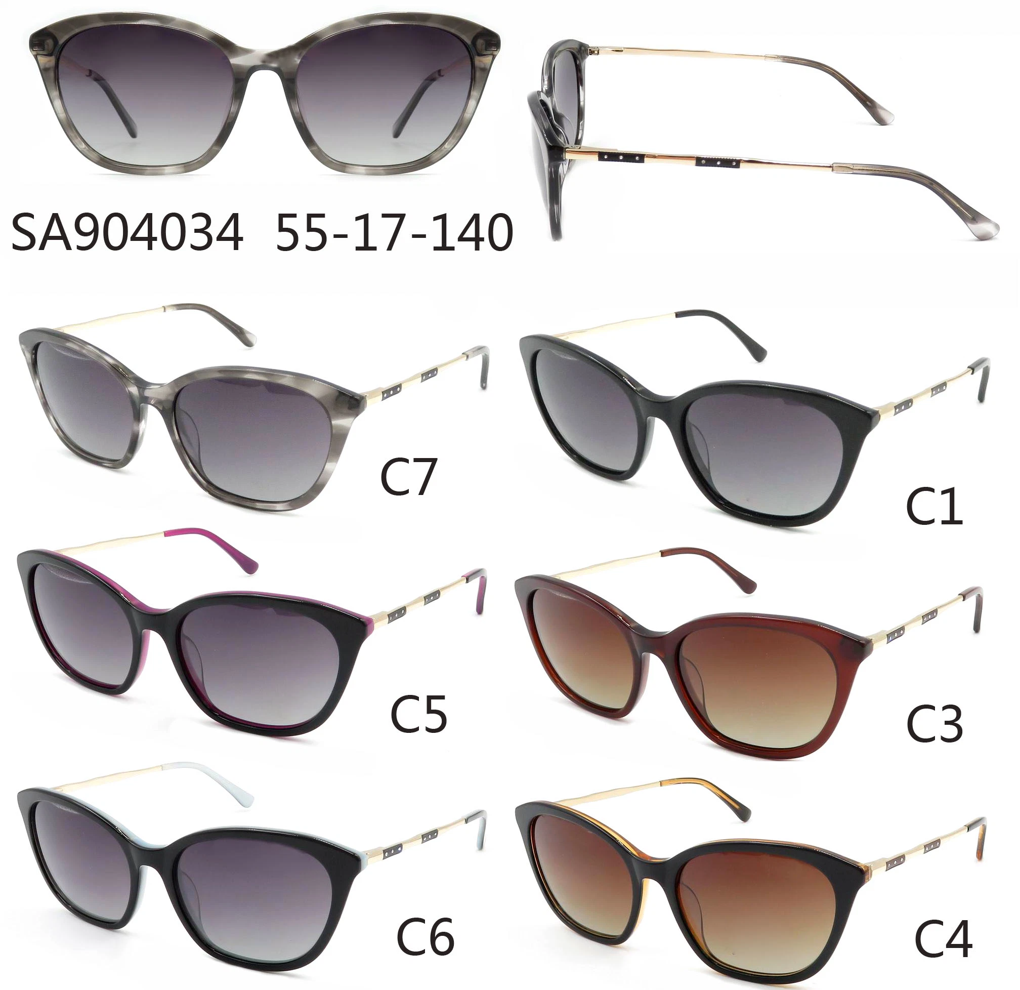 2020 Venta caliente de acetato de Moda Gafas de sol en stock