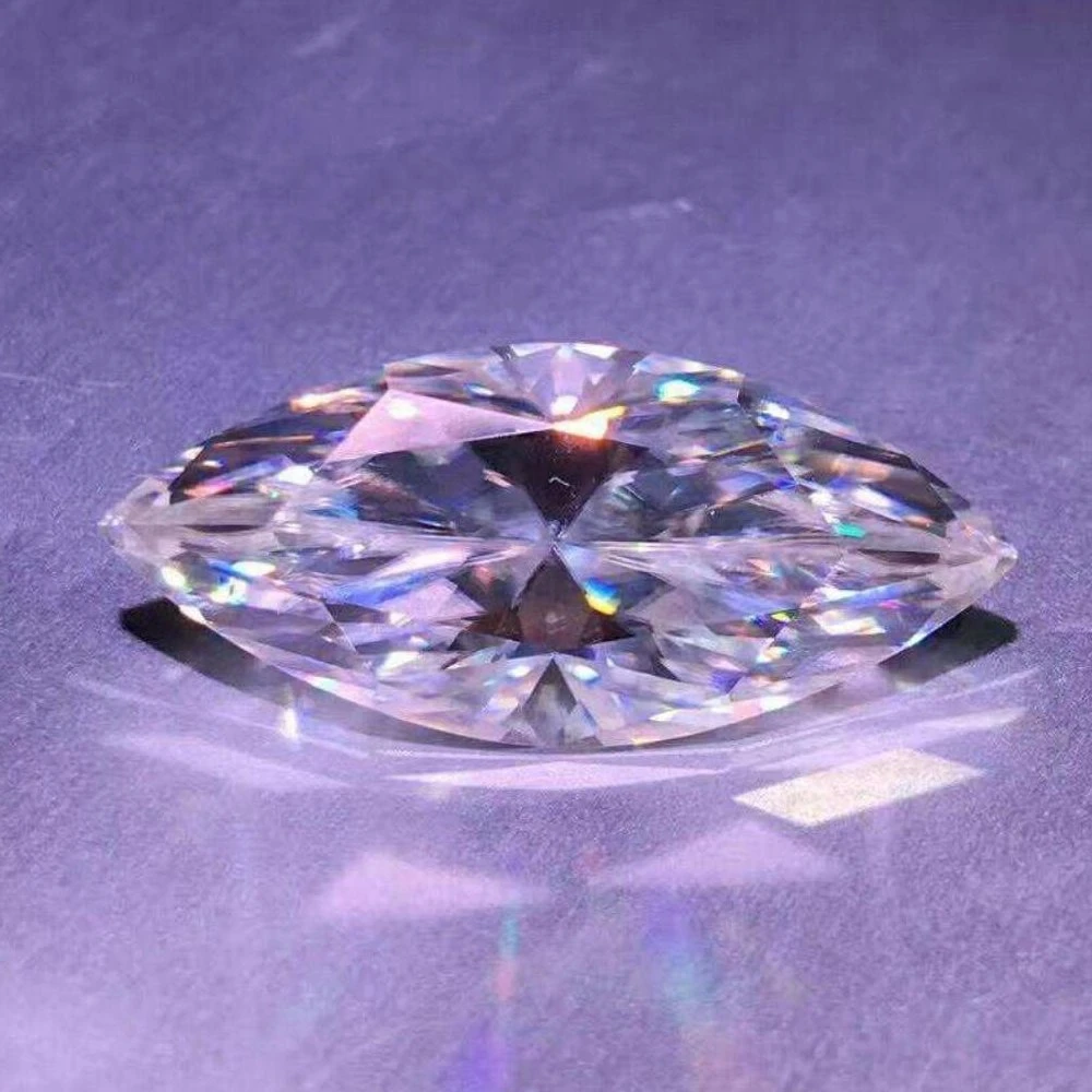 Wuzhou Gems Wholesale Lab Created Diamond Moissanite Marquise 5X10mm for Ring Setting