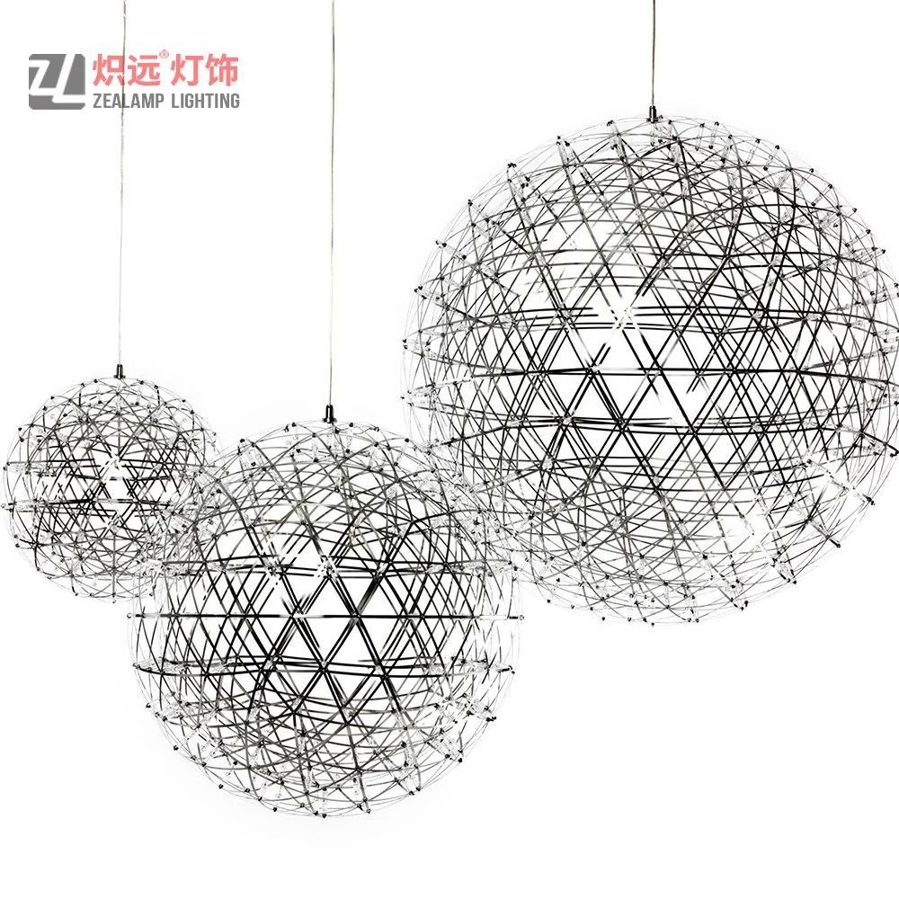 Moderne Nordic Creative Edelstahl Anhänger Licht Feuerwerk Ball Anhänger Lampe