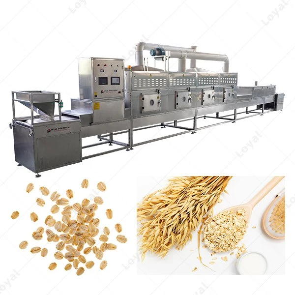 Full Automatic Oatmeal Microwave Sterilization Drying Machine