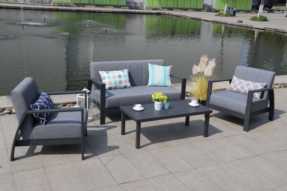 New Style All Weather Waterproof Fabric Furniture Aluminum Sofa Garden Furniture Outdoor Lounge