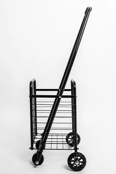 Carrito plegable de metal para supermercado en China, ideal para transportar alimentos