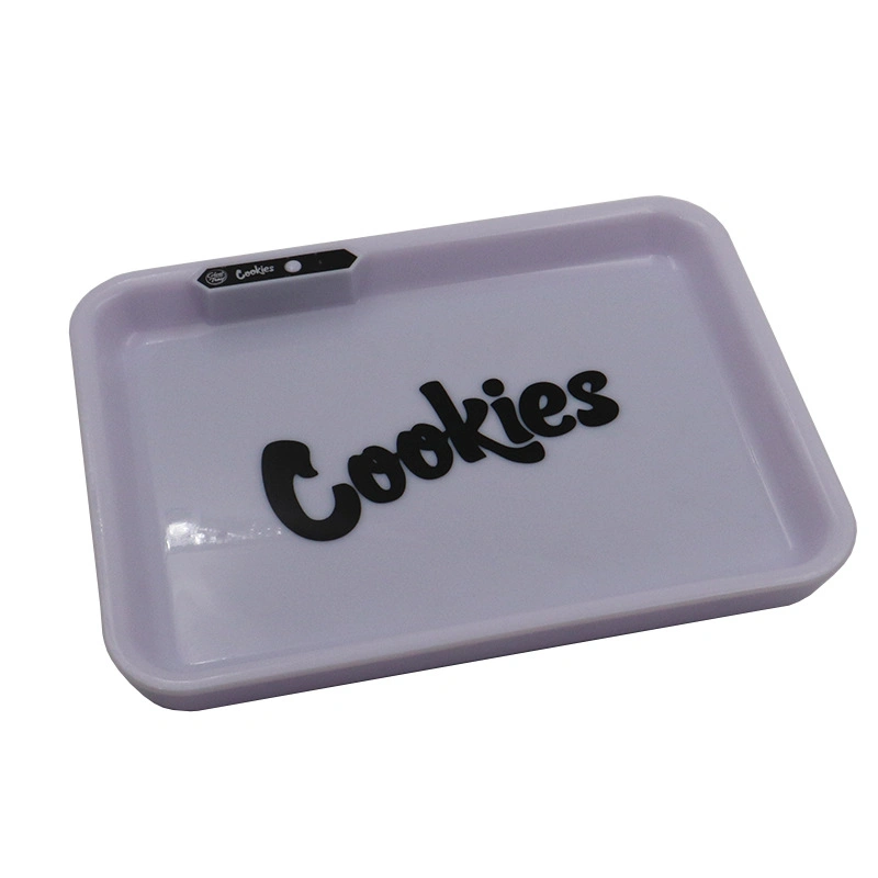 Smoke Tobacco Printed Cookies Joint LED Custom Logo Blunt Rolling Tray Stah Box with Scale