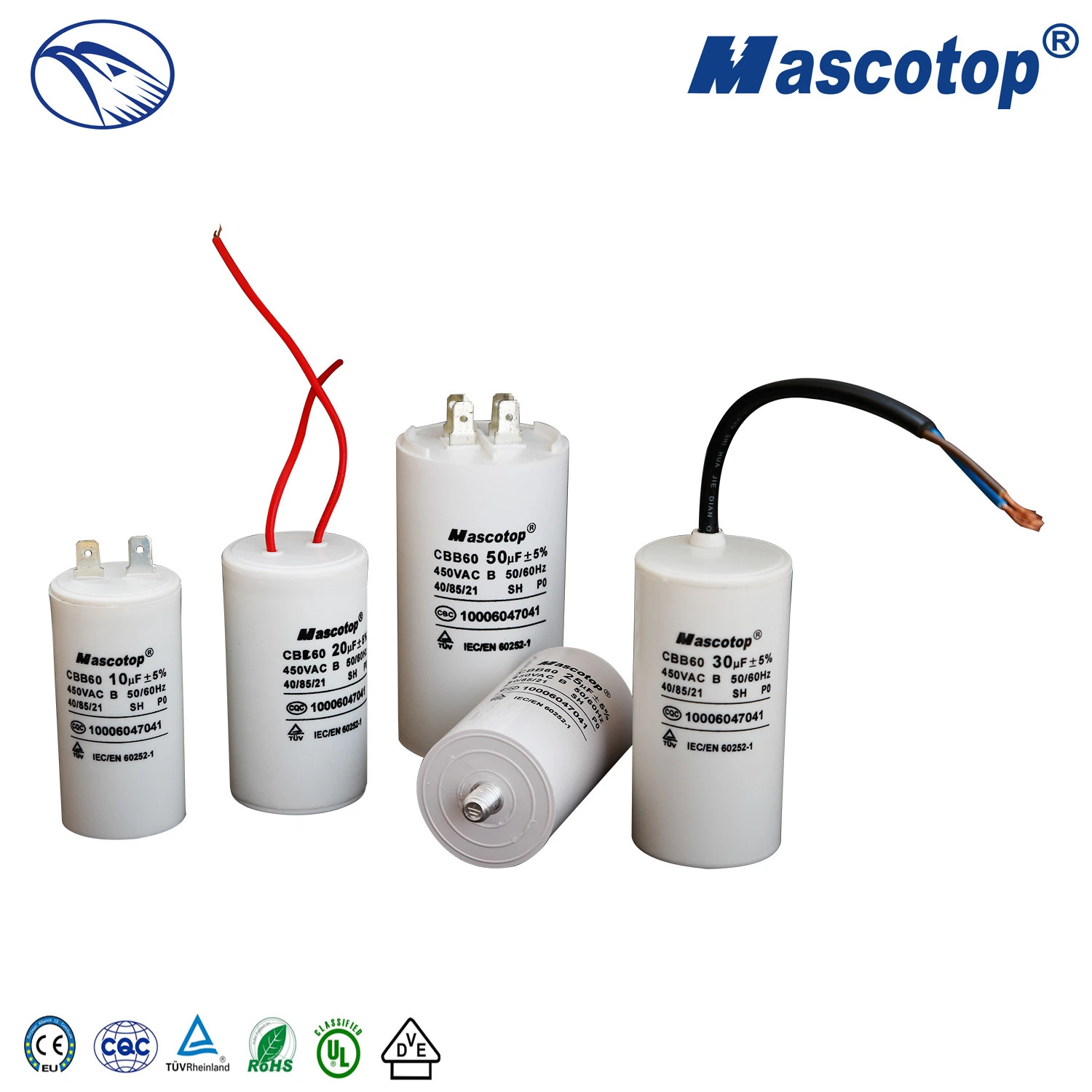 Cbb60 Pump Capacitor for Washing Machine 50UF 450V