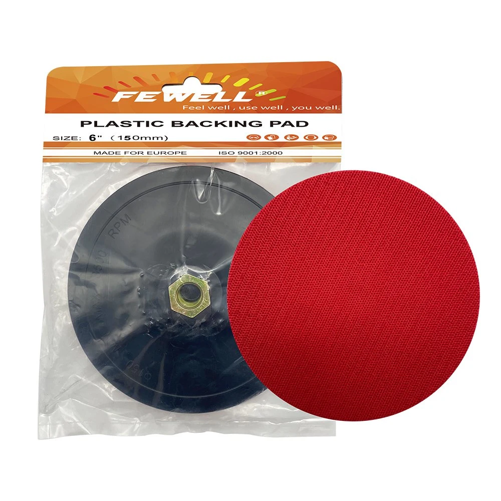 6inch 150mm M14 Rubber Hook and Loop Backer Pads Plastic Backing Pads for Polishing Pads