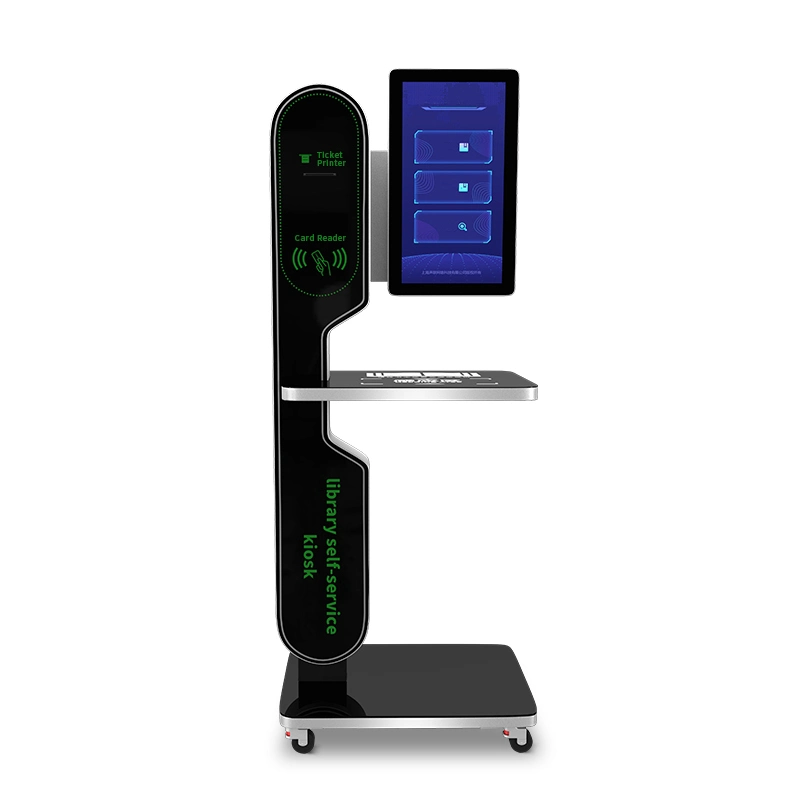 Barcode Reader RFID Self Checkout 21.5 Inch LCD Display Capacitive Touch Screen Self Service Library Kiosk