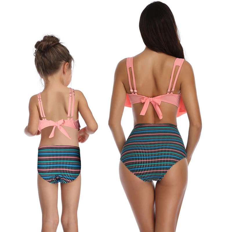 Customized Two Pieces Swimsuit Parent-Child Bathing Suit Family Swimwear