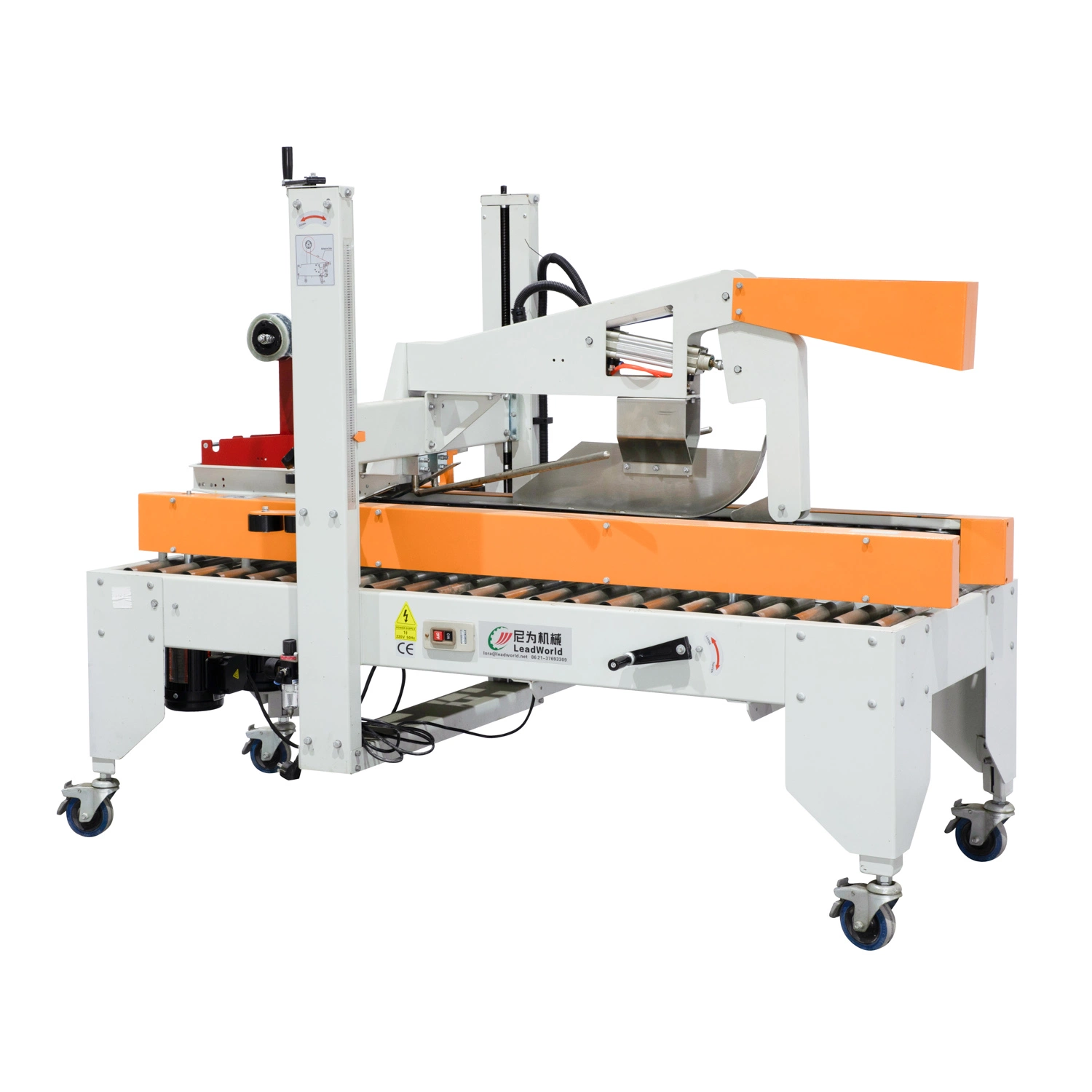 Lwt Automatic Packaging Top Bottom Tape Carton Sealing Machine Taping Flap Folding Box Case Sealer for Packing Line