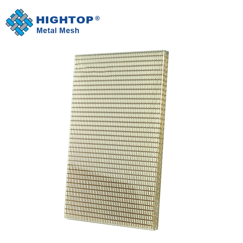 High Strength Decorative Copper Metal Mesh Laminated Glass for Building Facade