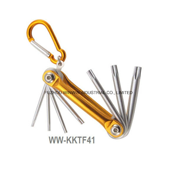 Folding Hex Key Wrench Set with Different Sizes of Points (WW-KKBF41)