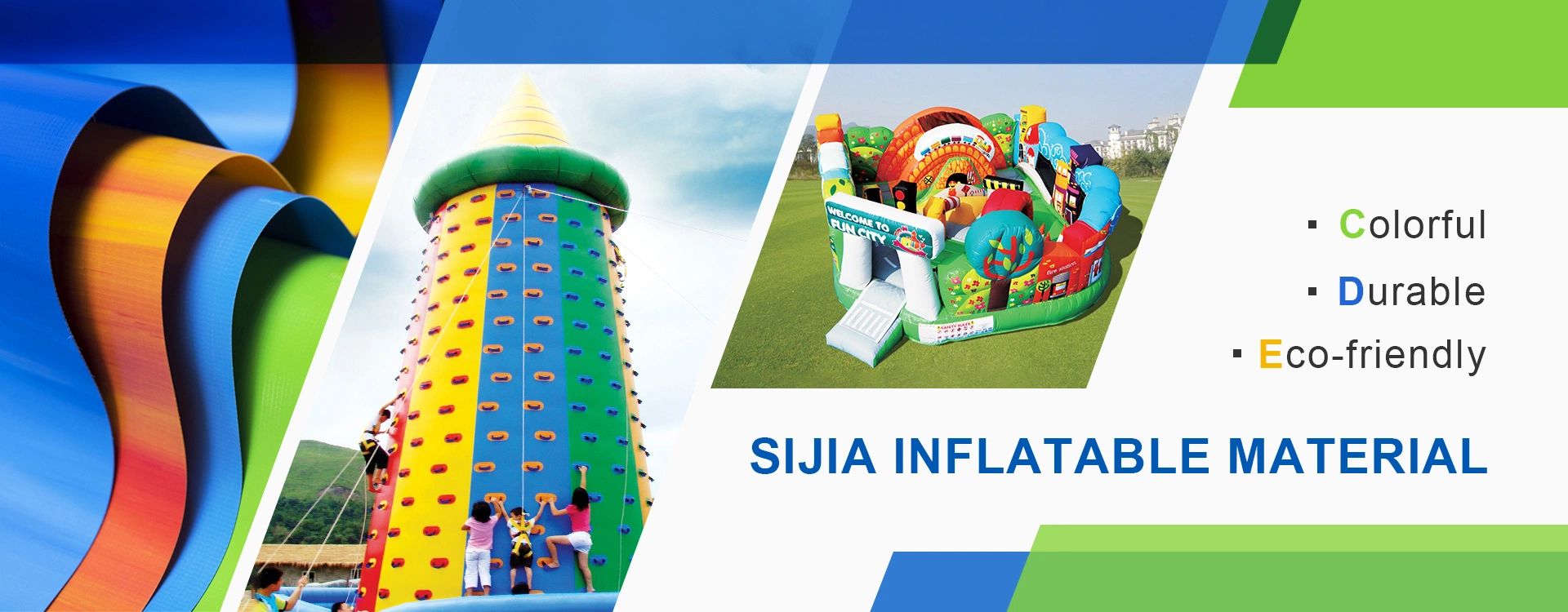 Sijia Venta caliente laminado PVC resistente tejido de agua inflable Slider