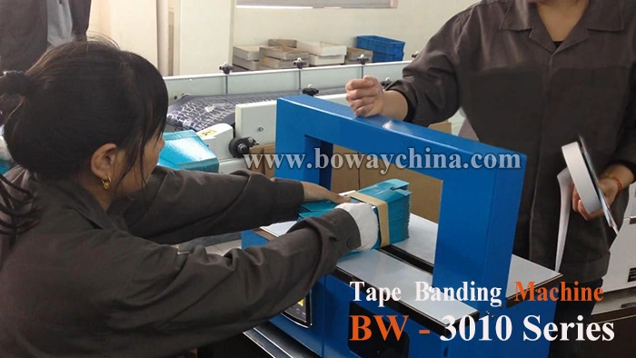 Bank Note Bill Currency Money Auto Seal-Cut Banding Machine Strapping Packing Packaging