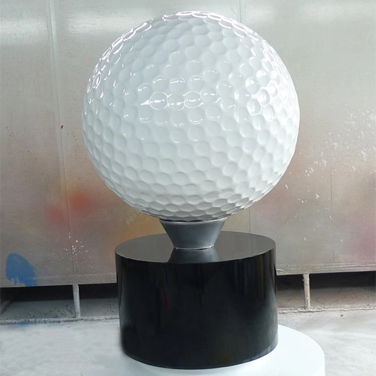 ديكور الحديقة مخصص الحجم Fiberglass Decoration Golf نحت الكرة