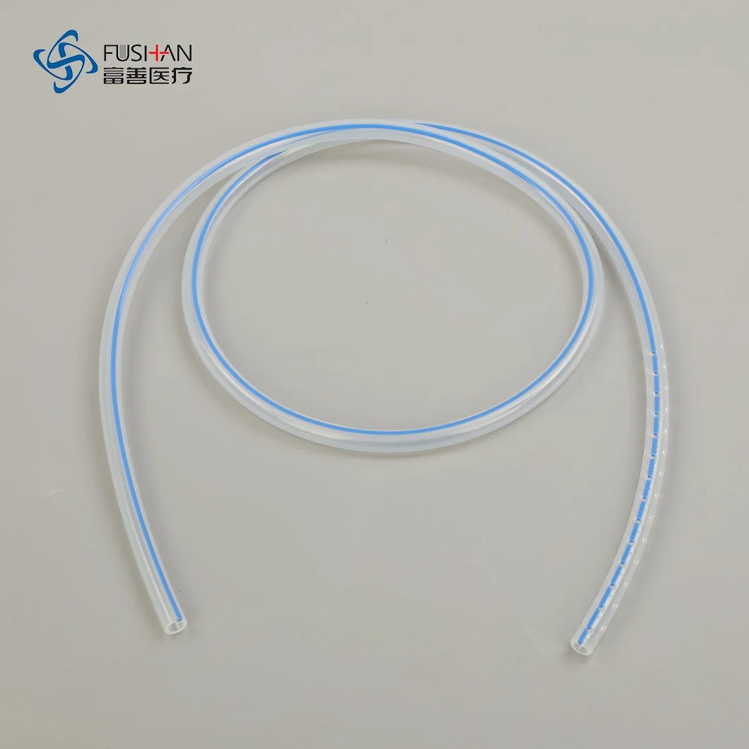 10fr/12fr/14fr/16fr/18fr/20fr Silicone/PVC Round Redon Drain Tube for Medical Closed Wound Drainage System Kit with Stainess Steel Trocar CE ISO Certified