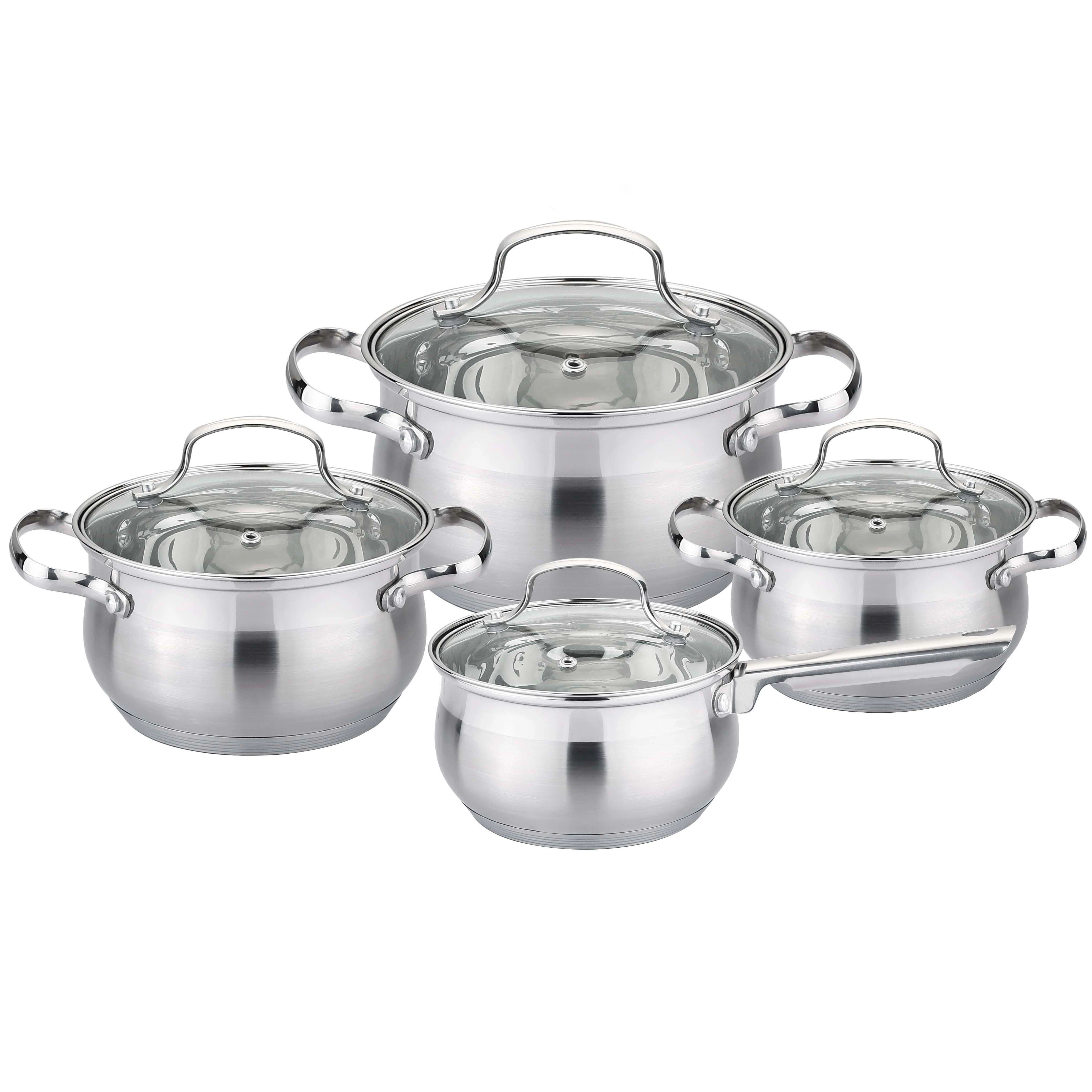 Cuisinière Cuisine moderne et élégante 8pcs ustensiles de cuisine en acier inoxydable Ensemble