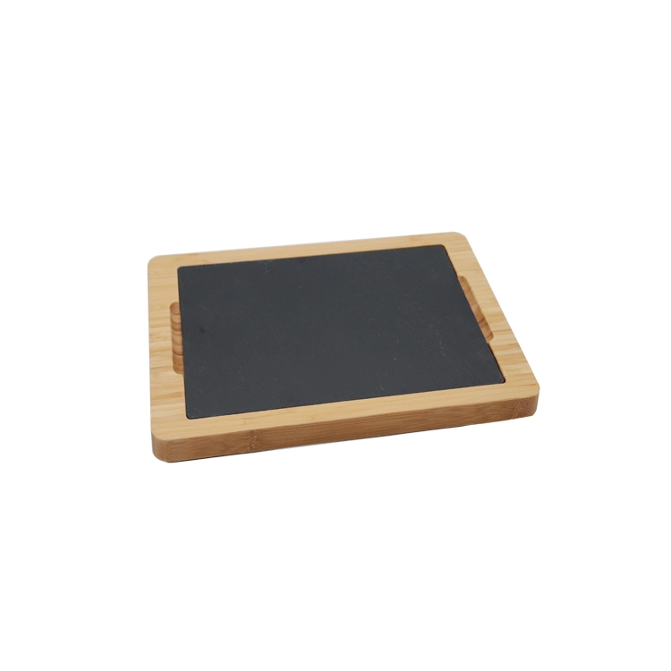 Bamboo Serving Tray Steak Grilling Stones for Table Top