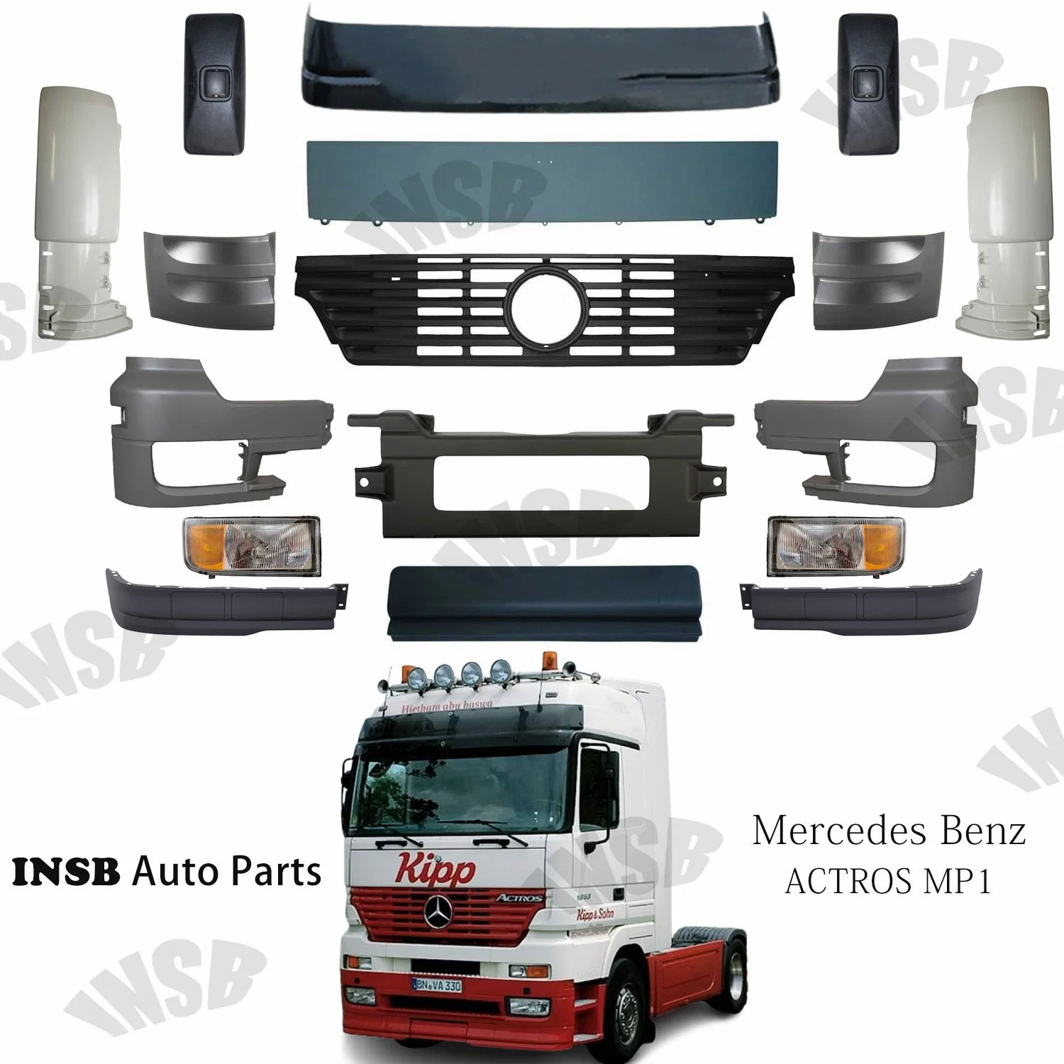 9448850725 Spoiler para Mercedes Benz Axor piezas de la carretilla