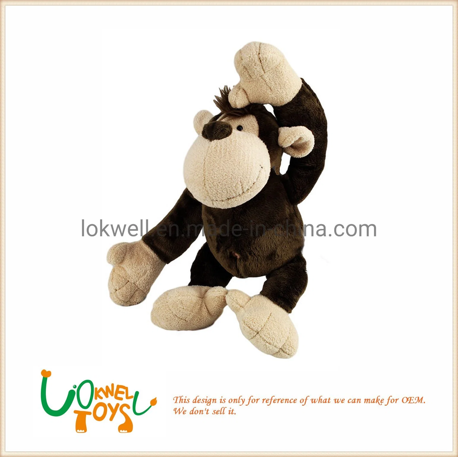 Muñeco de peluche personalizado mono de peluche mono de peluche multicolor