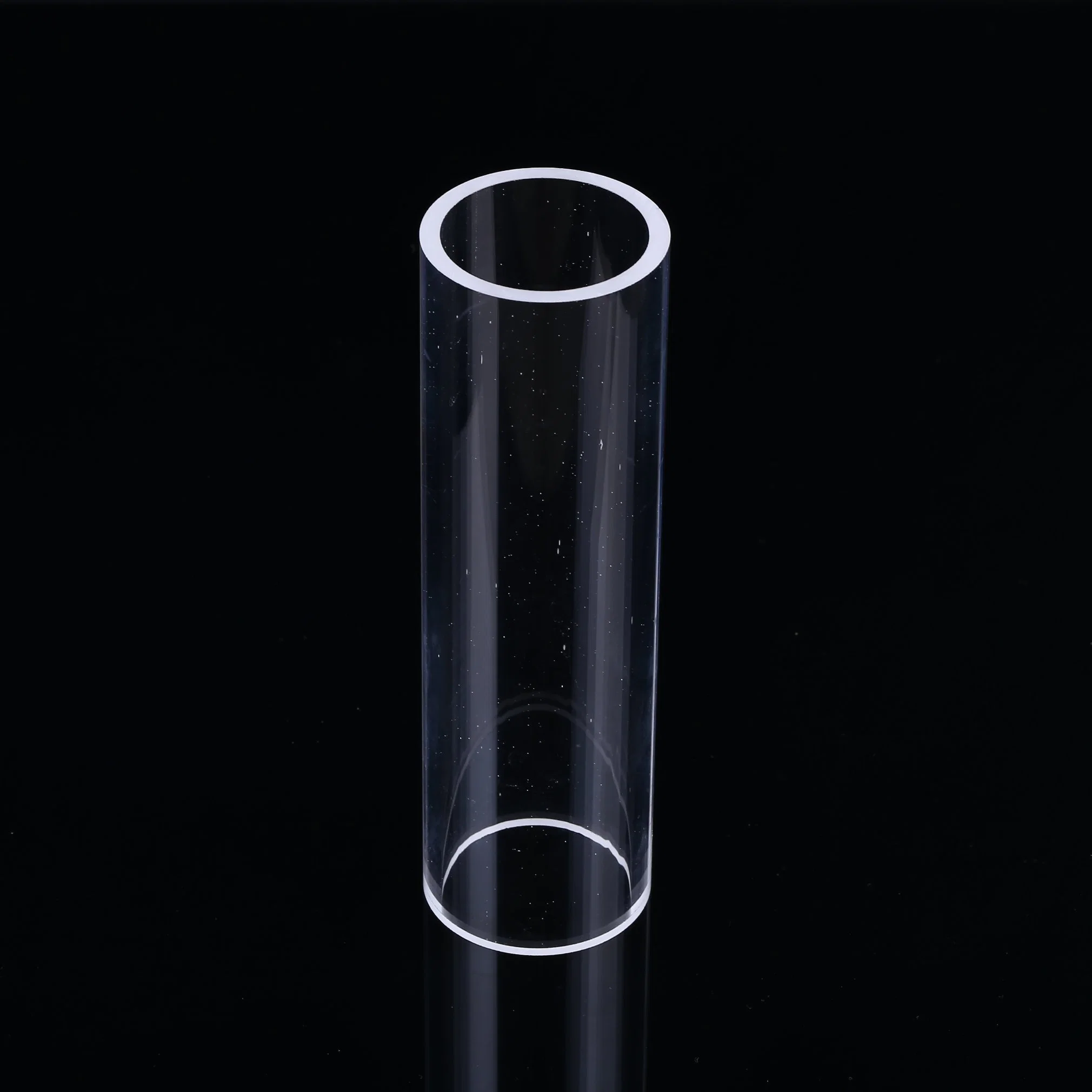 Tubo de cuarzo resistente al calor ambos extremos cilindro de vidrio abierto