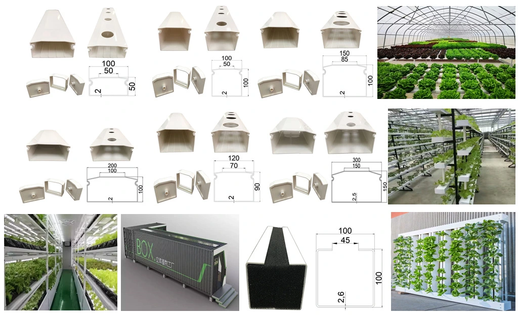 Neues Ankunfts-PVC-Rohr hydroponisches Kanalsystem/NFT-Hydroponiksystem