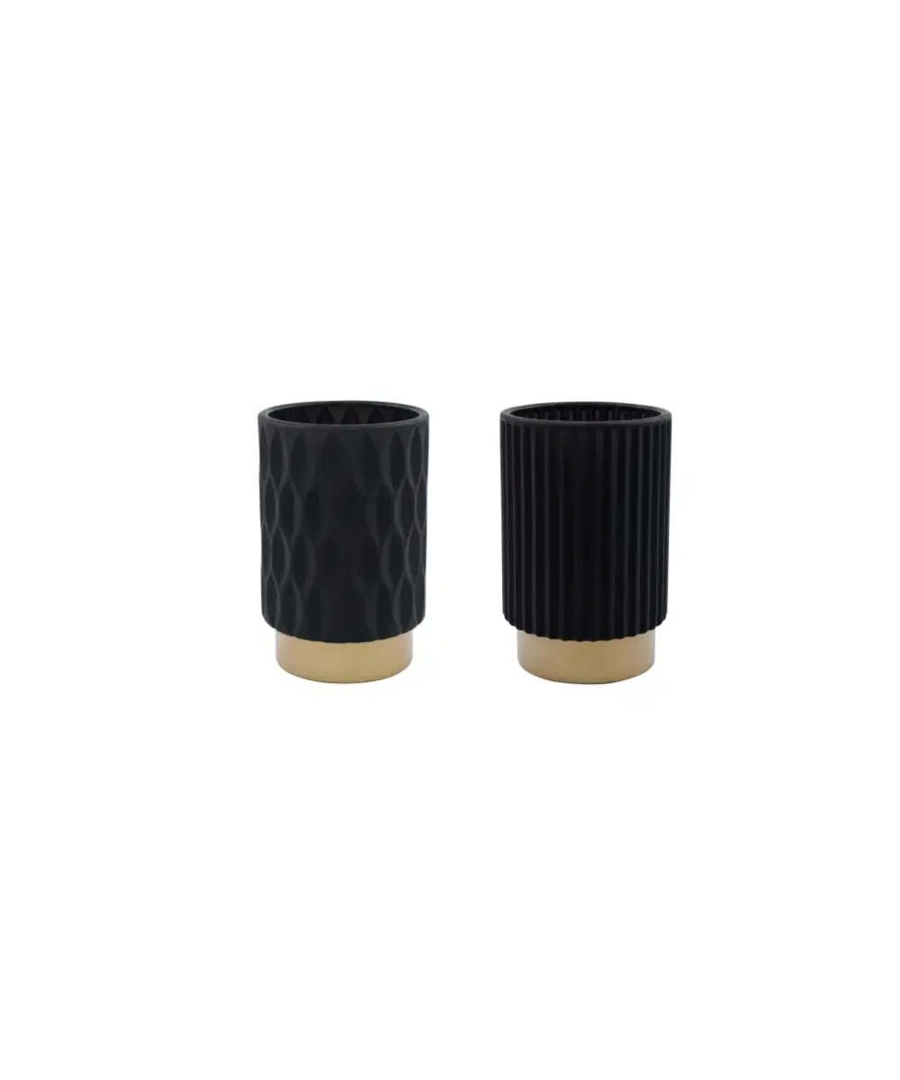 Hot Sale 30ml-720ml Black Glass Candle Jar Holders for Candles Making with Lid and Gift Box