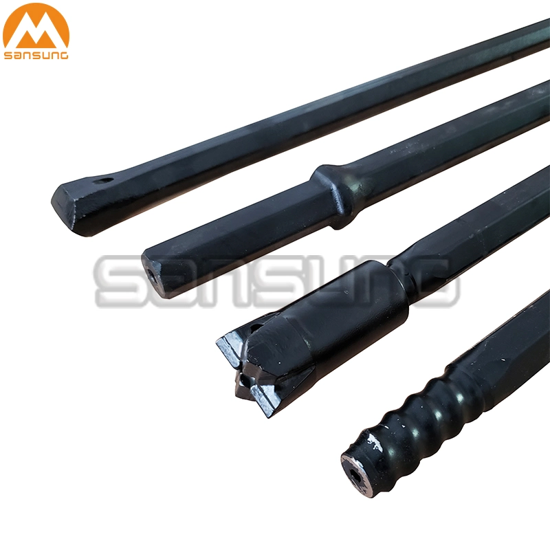 Thread R25 Drill Rod with Hex 22X108mm Shank for Stone Drilling