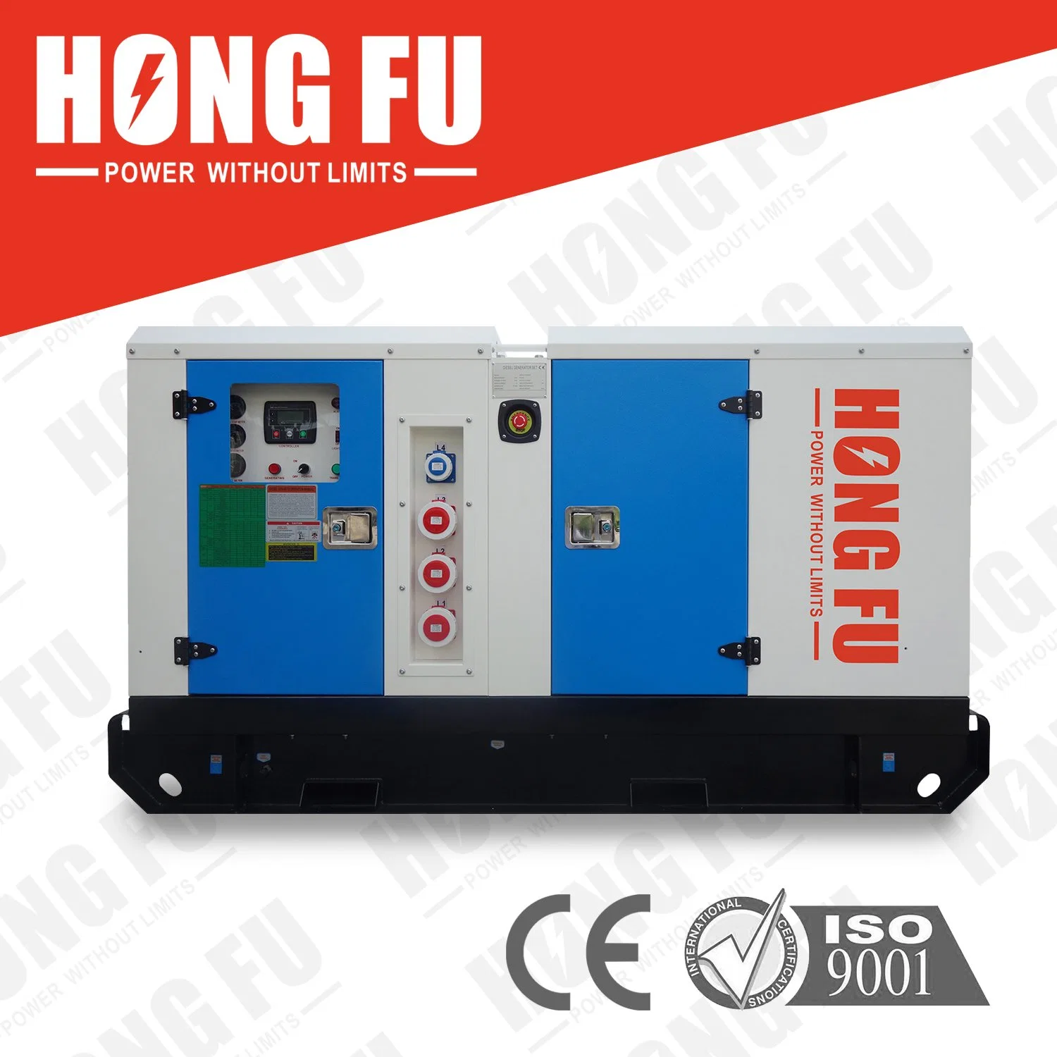 Chinese Yuchai Series 375kVA 413kVA Open Frame/Canopied Silent Less Fuel Engine Power Diesel Generators for Industrial Rental Use From Hongfu Power