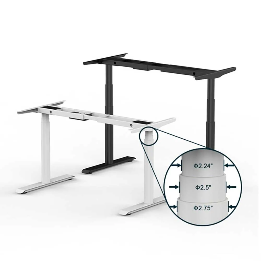 Mesa de trabajo de tipo pata de mesa ajustable inteligente de tubo redondo, Plataforma de aprendizaje de elevación automática de mesa de oficina