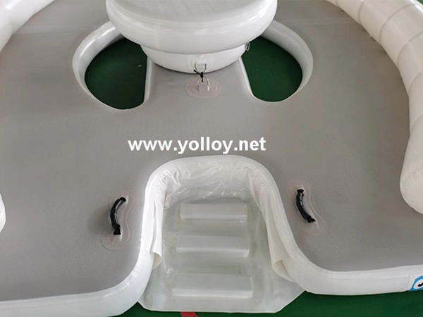 Dwf Inflatable Floating Mat Tent Island Water Play Equipment