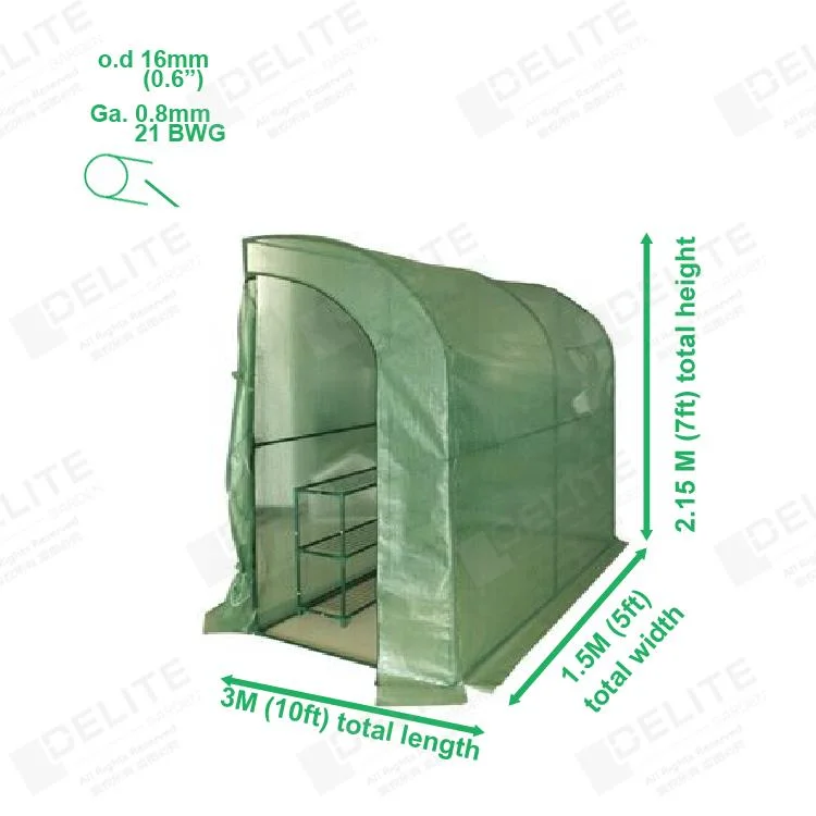 Portable Lean -to Growing Tomato Flower Vegetable Plants Steel Greenhouse